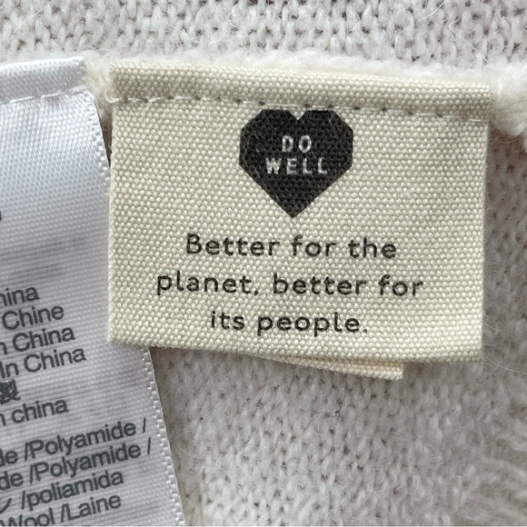 Madewell Cozy Walker Cream Colored Alpaca Wool Blend Open Cardigan Pockets Small - Picture 11 of 13